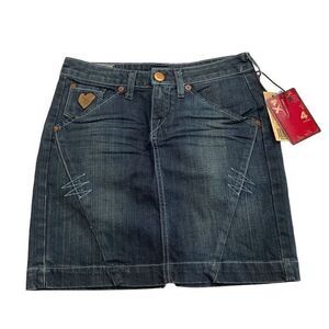 4 stroke hammersmith‎ handcrafted denim jean pencil skirt sz 26